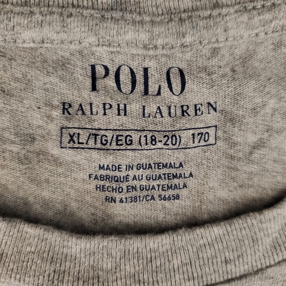 Polo Ralph Lauren Classic Fit Paneled Polo Bear Crewneck t-shirt Size 18/20 XL - Picture 6 of 9